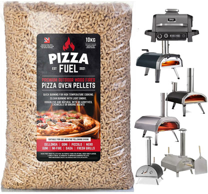 10kg Premium Pizza Oven Wood Pellets for Dallonda Nero Fresh Grills Uuni Ninja Wood Fire Electric BBQ