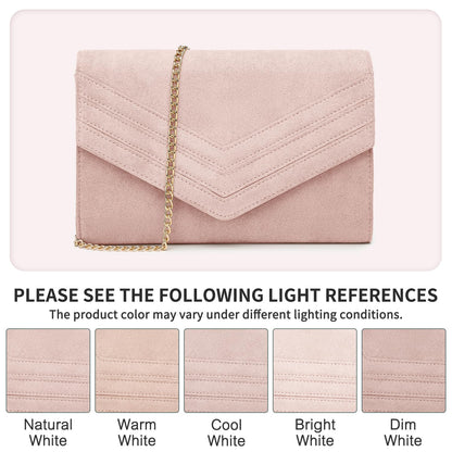 Miss Lulu Women's Clutch Evening Bag, Wedding Handbag with Detachable Chain Strap, Shoulder & Crossbody Option