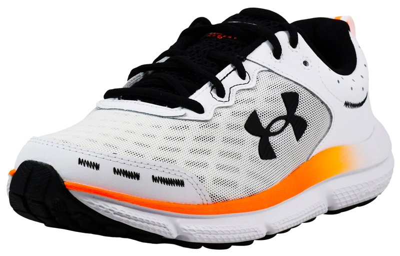 Under Armour Men's Charged Assert 10 Shoes, (101) White/White/Black, 8 X-Wide