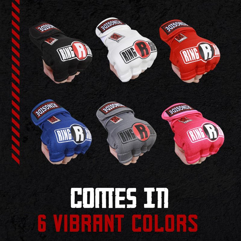 Ringside Quick Wrap Gel Shock MMA Boxing Hand Wraps, Large/Xlarge, Blue