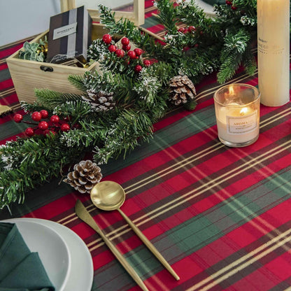 LOSIVISHE Christmas Rectangle Tablecloth 60x84 inch - Waterproof Holiday Decoration Tablecloth - Reusable Wipable Fabric Table Linen for Kitchen, Holiday Dinner Table Covering for Thanksgiving