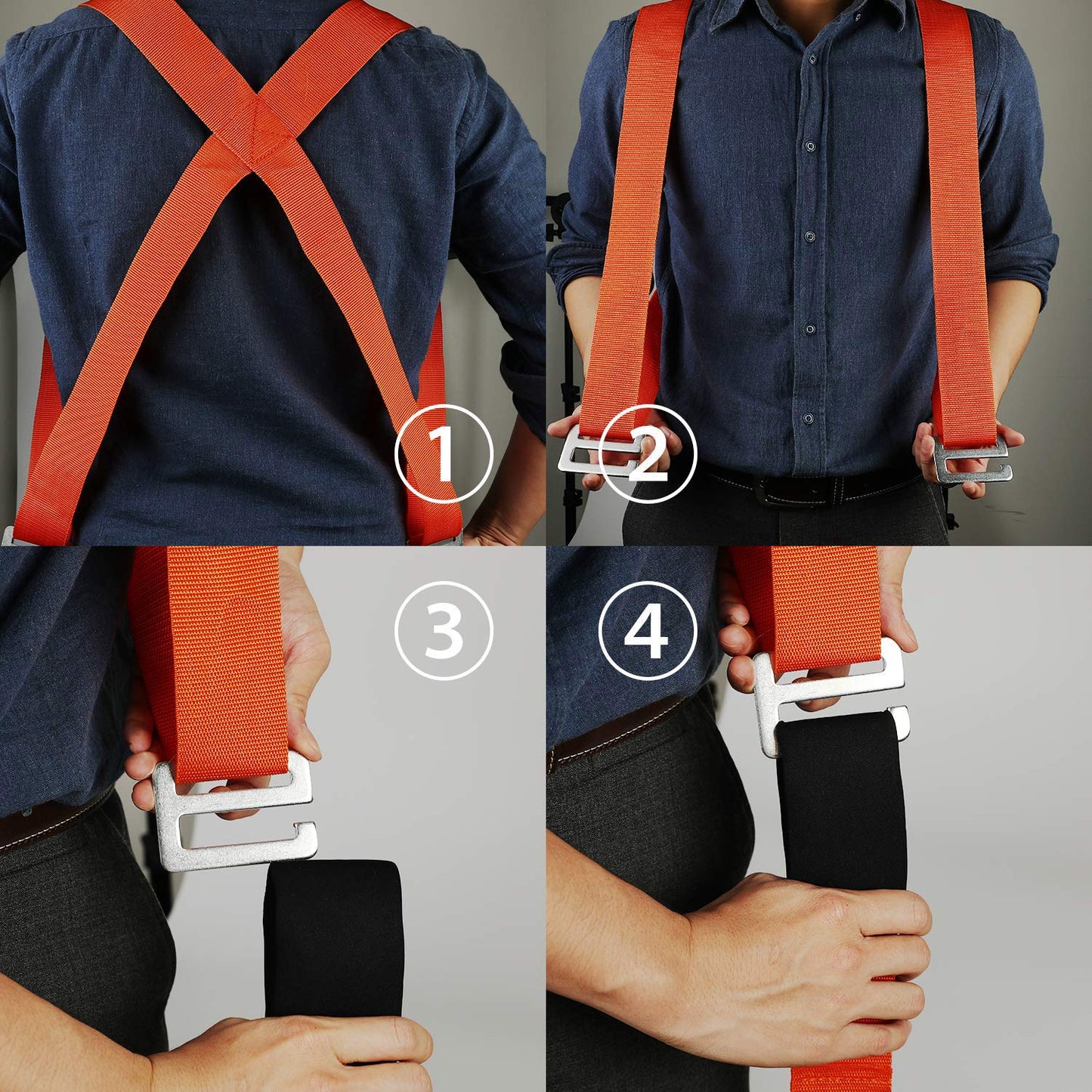 Lifting Straps for Movers, ZIZINET Moving Strap Load Capacity 150 kg for Heavy Objects, Goods, Furniture, 2 pcs Moving Lifting Straps with Bonus 2 Pair Gloves