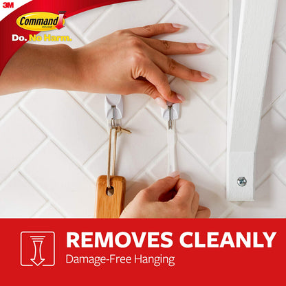 Command Small Wire Toggle Hooks, 16 Hooks and 24 Command Strips, Damage-Free Hanging Wall Hooks with Adhesive Strips, Adhesive Hooks for Hanging Christmas Decorations, Holds up to 0.5 lb