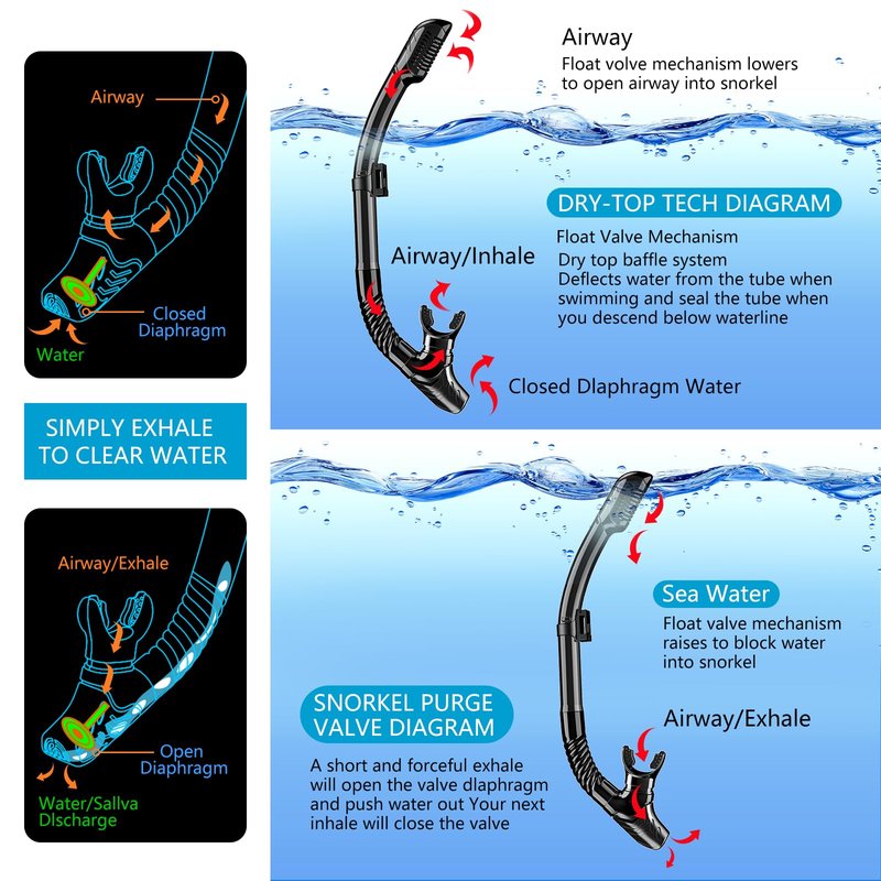 Snorkeling Gear for Adults, Snorkel Set for Adults