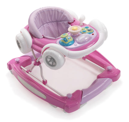 MyChild Coupe 2-in-1 Baby Walker Pink - Activity Centre Baby Walker - Easy compact fold Frame for Storage - 6 Months + Anti Fall Blocks for Extra Safety and 3 Height Adjustment
