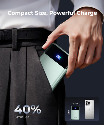 Portable-Charger-Power-Bank Travel Essentials Battery Pack USB C 30000mAh Built in Cable 22.5W Phone Fast Charging Powerbank Compatible with iPhone 16 15 14 13 12 11 iPad Samsung Google Xiaomi