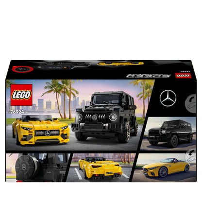 LEGO Speed Champions Mercedes-AMG G 63 & Mercedes-AMG SL 63 Car Toys, Vehicle Playset for Kids, 2 Building Sets with 2 Driver Minifigures, Gift for 10 Plus Year Old Boys and Girls 76924