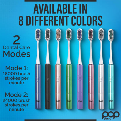 Go Plus Sonic Toothbrushes for Adults w/Electric Toothbrush Case - Electric Toothbrush for Adults & Kids - Sonic Toothbrush w/ 2 Speeds - 18000-24000 Vibrations Per Minute (Silver)