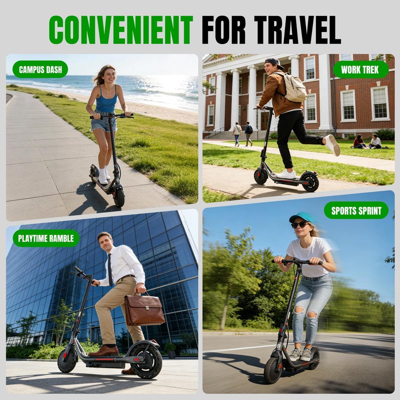 YHR Adult Scooter,Up to 19/23 MPH and 30 Miles Long Range Scooter,Portable Folding EScooter with Dual Brakes,8.5"/10" Solid and Pneumatic Tire,Commuting Escooter App Control