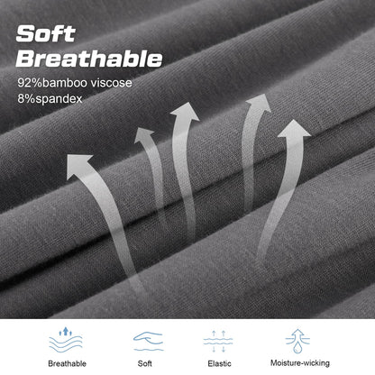 BAMBOO COOL Mens Pajama Pants Sleep Lounge Bottoms Soft Comfy Long Pj Pant Sleepwear with Pockets 2 Pack