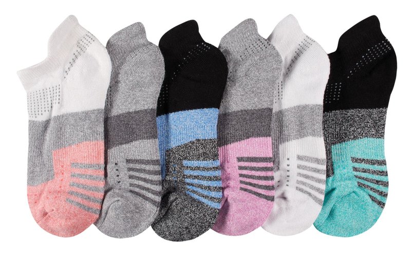 SOF SOLE Women's Performance No-Show Socks (Multi-pack) - Ultra-Soft Rayon - Arch Band Support, Cushioned Heel, Toe & Tab - Breathable, Keeps Feet Dry & Fresh - Flexible Fit for All-Day Wear