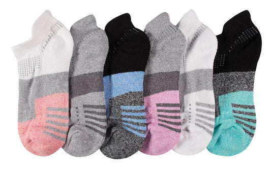 SOF SOLE Women's Performance No-Show Socks (Multi-pack) - Ultra-Soft Rayon - Arch Band Support, Cushioned Heel, Toe & Tab - Breathable, Keeps Feet Dry & Fresh - Flexible Fit for All-Day Wear