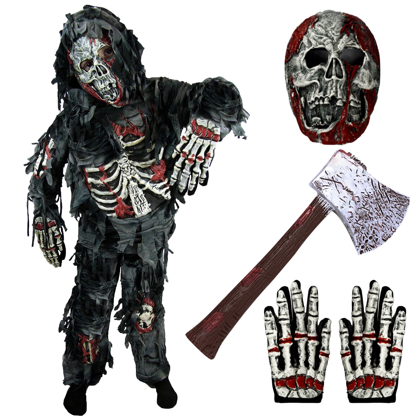 Spooktacular Creations Zombie Costume for Kids, Scary Halloween Costume for Boys, Halloween