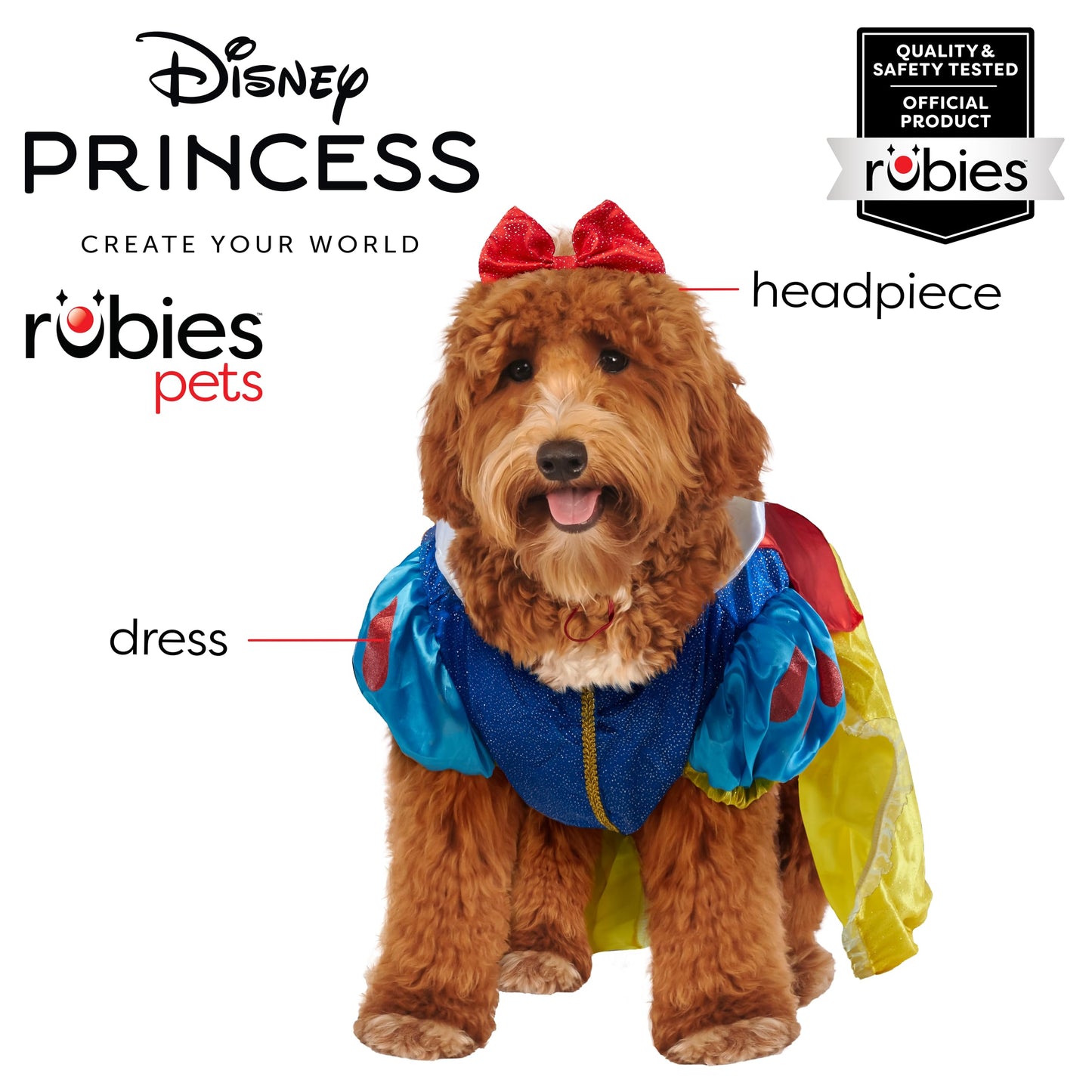 Disney Princesses: Snow White Pet Costume for For Dogs or Cats by Rubies, Small