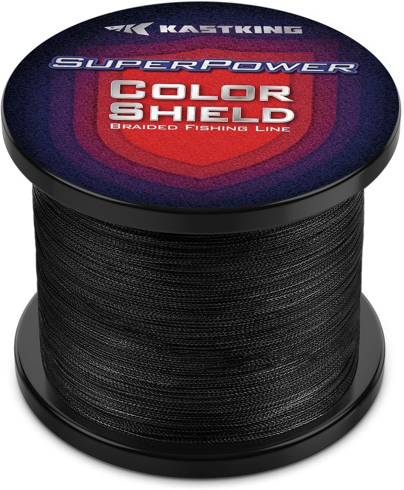 KastKing Superpower ColorShield Braided Fishing Line - Colorfast, Smooth & Strong 100% UHMWPE Fiber | 300 Yards, High Abrasion Resistance