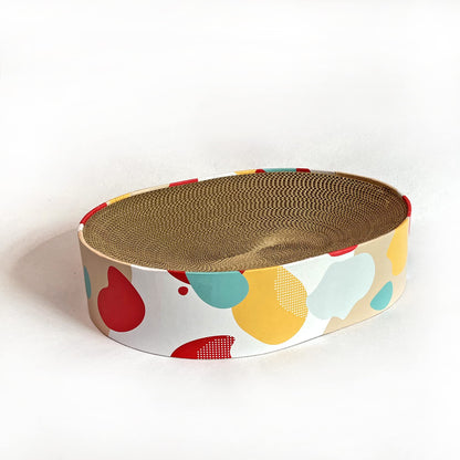 BobbyPet Cat Scratcher Lounge Bed - Lounge Couch for Indoor Cats Oval Shape 17"x13" Long Lasting Furniture