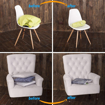 12 Space Saver Storage Bags for Clothes for Travel - Compression, no Vacuum Sacks - Luggage Accessories