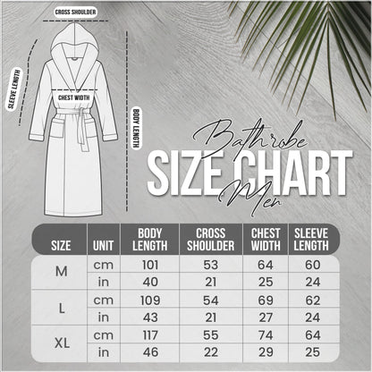 NY Threads Luxury Men’s Hooded Dressing Gown Super Soft Men’s Fleece Robe Cozy Hooded Plush Loungewear, Large, Dark Grey