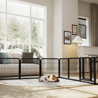 Yaheetech Lightweight Dog Playpen, 6 Panel 60cm Dog Fence Pet Exercise Pen Portable Puppy Play Pen Suitable for RV/Camping