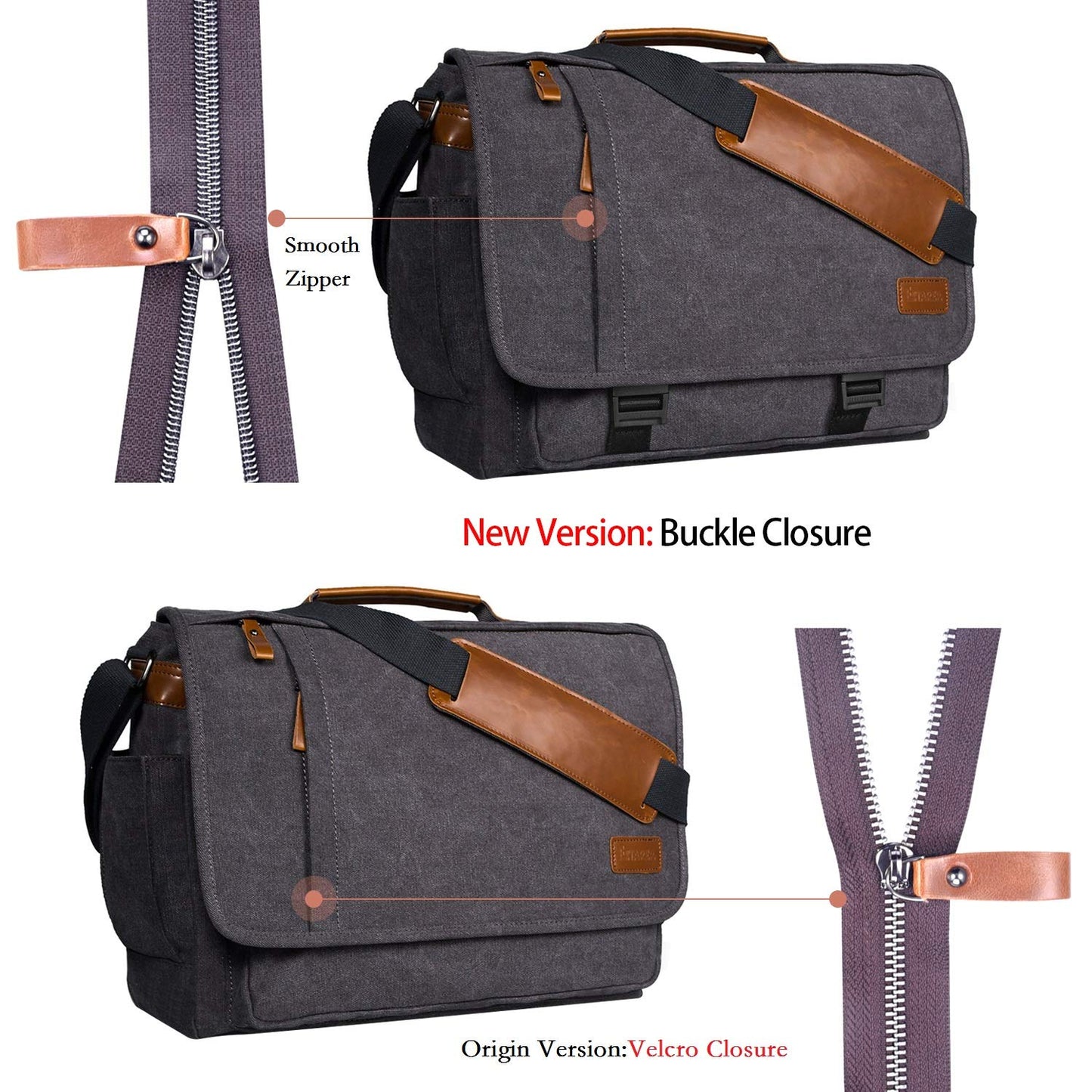 Estarer Laptop Messenger Bag 17 -17.3 Inch Mens Satchel Shoulder Bag for Work