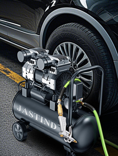 JASTIND Industrial Air Blow Gun with Brass Adjustable Air Flow Nozzle and 2 Steel Extension, Pneumatic Air Compressor Accessory Tool Dust Cleaning and Blower Gun