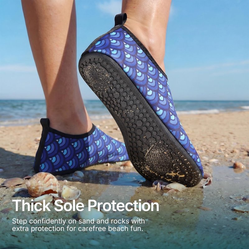 Water Shoes for Women Men Quick-Dry Aqua Socks Swim Beach Barefoot Yoga Exercise Wear Sport Accessories Pool Camping Must Haves Adult Youth Size 8.5-9.5Women/7.5-8.5Men