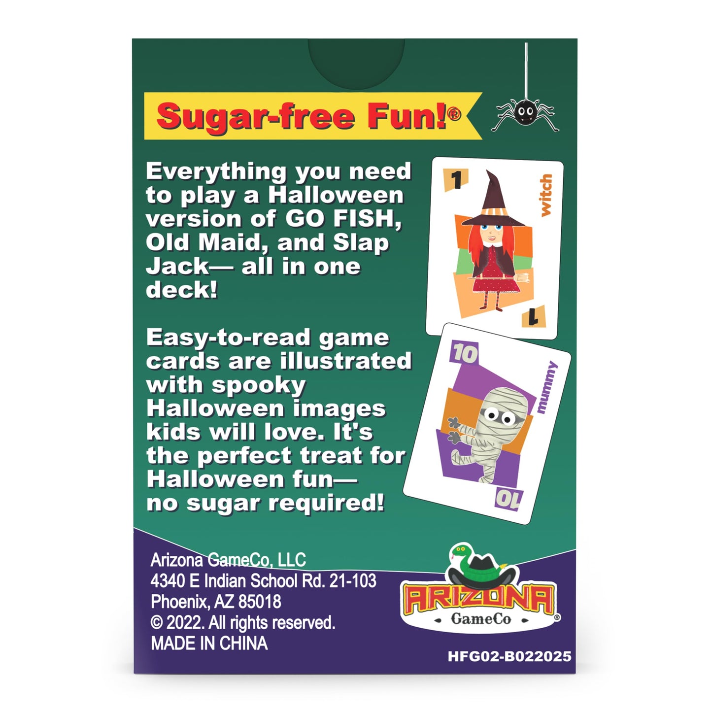 Halloween Fun Go Fish, a Family Game for Kids Ages 4 and Up - Play Go Fish, Old Maid and Slap Jack Using The Same Deck