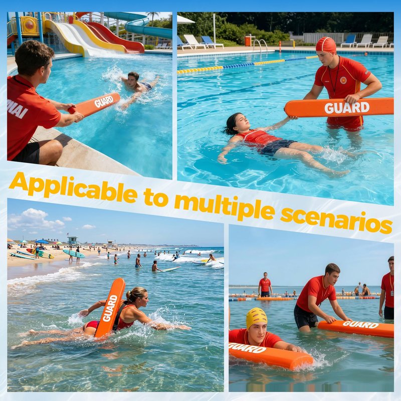 Chonway 2PCS Lifeguard Rescue Tube, 40in Adjustable Life Guard Throwable Flotation Device for Pool Safety, Life Guard Equipment for Home and Commercial Use