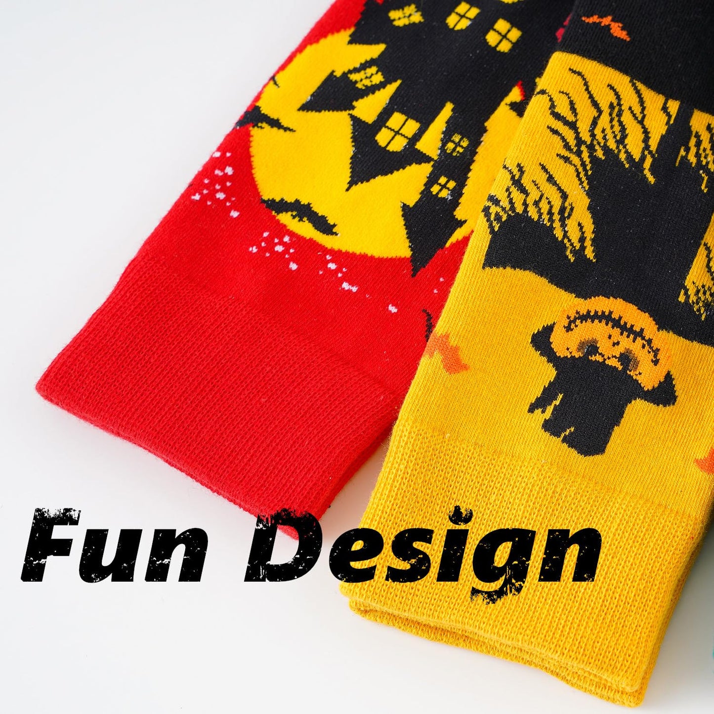 Halloween Socks Men Pumpkin Socks Crazy Funny Dress Colorful Novelty Cute Sock Halloween Gifts for Men Boys