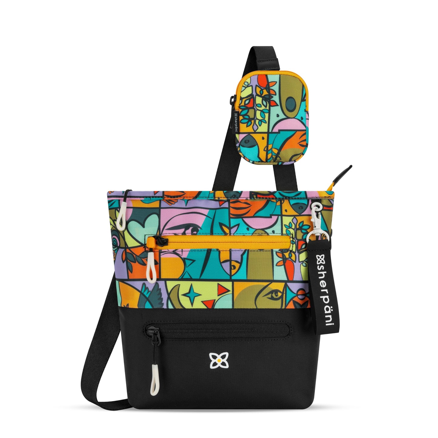 Sherpani Sadie, Nylon Crossbody Bag, Lightweight Shoulder Bag, Travel Cross Body, Crossbody Purse for Women, RFID Protection, Removable Coin Purse, Travel Gift (Chromatic Classic)