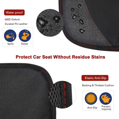 Beicarin Car Seat Protector Cushion Mat, 2 Pack Baby Seat Protector Child Car Seat with Organizer Pocket, Auto Dog Pad with Non Slip Backing Waterproof for SUV Sedan Truck