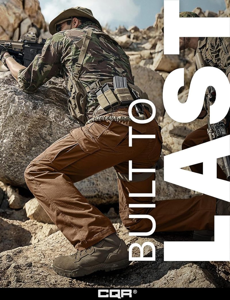 CQR Men's Tactical Pants - Lightweight Water-Resistant Cargo Pants for Hiking | EDC Outdoor Apparel