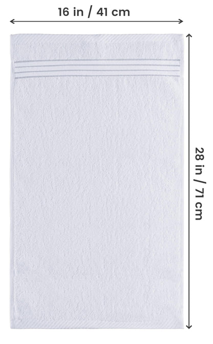 Utopia Towels - Premium Hand Towels - 100% Combed Ring Spun Cotton, Ultra Soft and Highly Absorbent, Exrta Large Thick Hand towels 41 x 71 cm, Hotel & Spa Quality Hand Towels (6-Pack) (White)