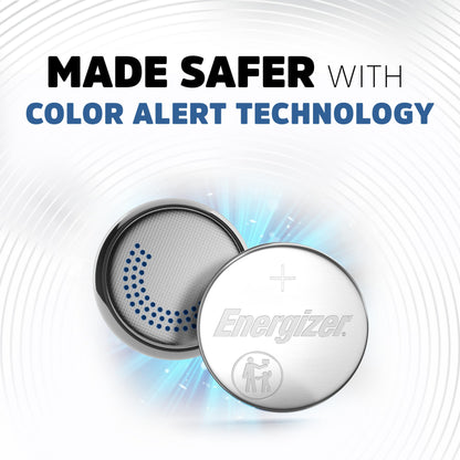 Energizer 2016 Batteries (2 Pack), 3V Lithium Coin Batteries With 3-in-1 Child Shield