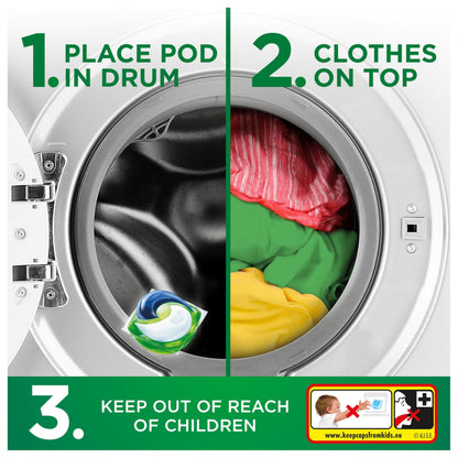 Ariel All-in-1 PODS®, Washing Liquid Laundry Detergent Capsules 108 Washes (54x2), Original, Outstanding Stain Removal In 1 Wash, Brrrilliant In Cold & Short