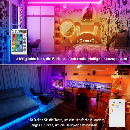 ZAIYW Motion Sensor LED Strip Lights Battery Operated, 60 LED 5050 RGB and 3000K Warm White 2M Self-Adhesive Night Lights Strip with Remote for Hallway Stair Closet Bed Gradevin Decoration