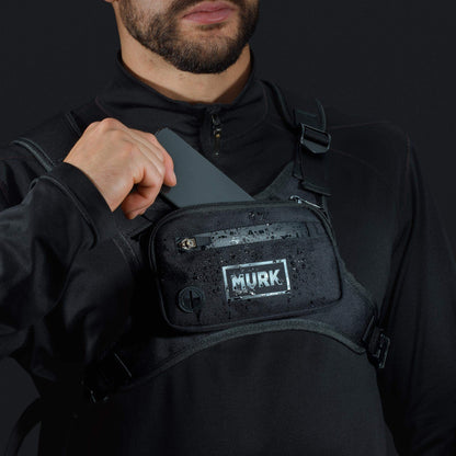 MVRK Water Resistant Chest Pack - Running Vest for Workouts, Running Phone Holder Extra Storage, Lightweight Running Pack