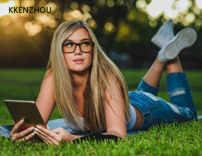 K KENZHOU Blue Light Blocking Glasses/Computer/Gaming/TV/Phones Glasses with Spring Hinges, Anti Eyestrain & UV Glare, Ease Dry Eye, Headache, Blurry Vision, for Men & Women (2 Pack)