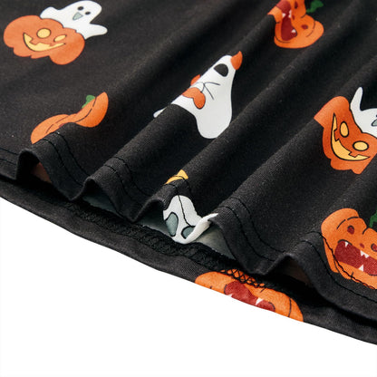 Halloween Night Shirts for Women Goth Sleep Shirt Skeleton Sleepwear Pumpkin Print Night Gown Ladies Gothic Night Dress Long Sleeve Nightgown Pumpkin 01 L