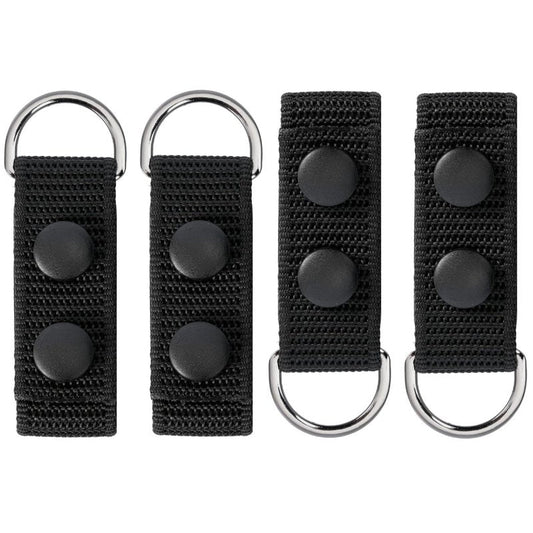 TACNEX Duty Belt Suspenders Loop Attachment with Metal Ring Nylon Tool/Utility Belt Keepers Connectors Police Harness Extenders/Adapter fit up to 2.25 inch Wide Universal Fit