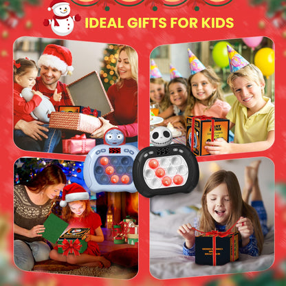 Halloween Pop Fidget Toy for Kids Adults,Nightmare Fast Push Game Fidget Console Toys,Handheld Light Up Sensory Toy for Boys Grils Teens Age 3-12,Halloween Trick or Treat Gifts Boo Basket Stuffers