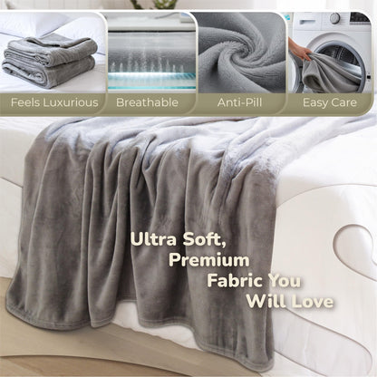 Super Blanky Wearable Blankets for Women, Adult Wearable Blanket Men, Valentine's Day Gifts for Her, Comfy Girlfriend Gift Top Christmas Gifts for Women, Wife Birthday Gift Ideas, Light Gray Blanket