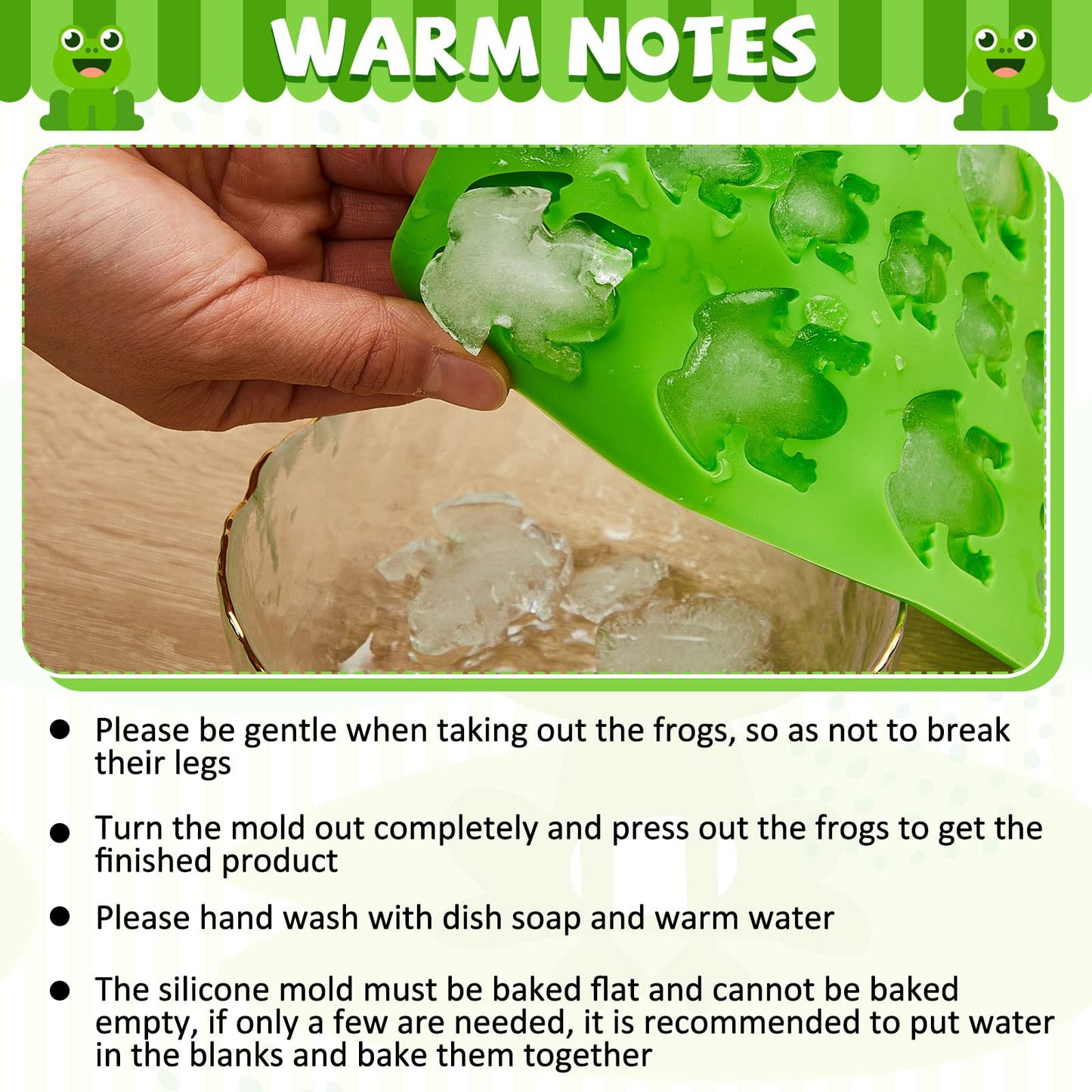 Tessco for you 2 Pieces Silicone Frog Chocolate Mold Halloween Candy Frog Shaped Passover Jelly Ice Tray Fun Gummy Animal Mold for Birthday Wizard Party Cake Decoration Kitchen Gift (Green)