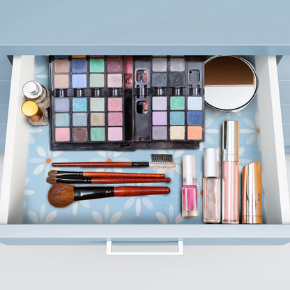 18" W x 96" L Floral Drawer and Shelf Liner for Cabinets, Non-Adhesive Strong Grip Non-Slip Flower Shelf Cabinet Kitchen Shelf Liners for Kitchen Cabinets