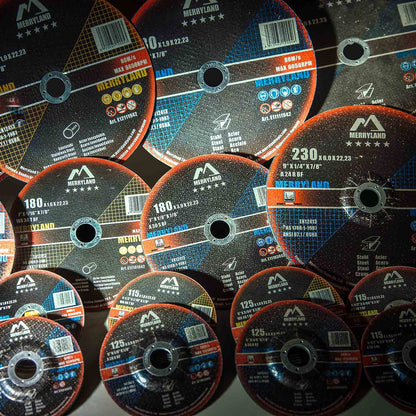 Merryland Cutting Disc 115 Metal for Angle Grinder, 115 X 1.0 X 22.23 mm Cutting Wheel 50 Pieces, INOX Stainless Steel Iron Universal 4.5 inch Type 41, Craft-Line C13071042