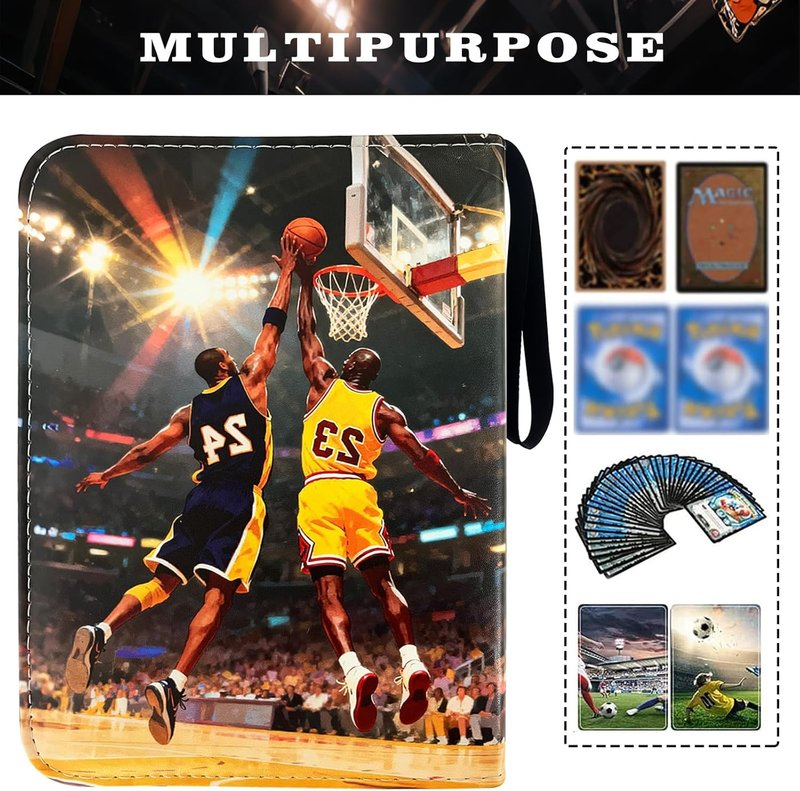 Basketball Cards Binder - 900 Pockets Trading Card Holder Album | 50 Removable Sleeves