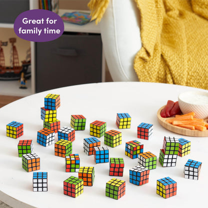 THE TWIDDLERS 30 Mini Puzzle Speed Cube Fidget Toys, 3x3 - Perfect as Mini Games Party Bag Fillers for Kids, Brain Teasers Multipack Classroom Rewards Prizes, Party Favours Kids - 3cm