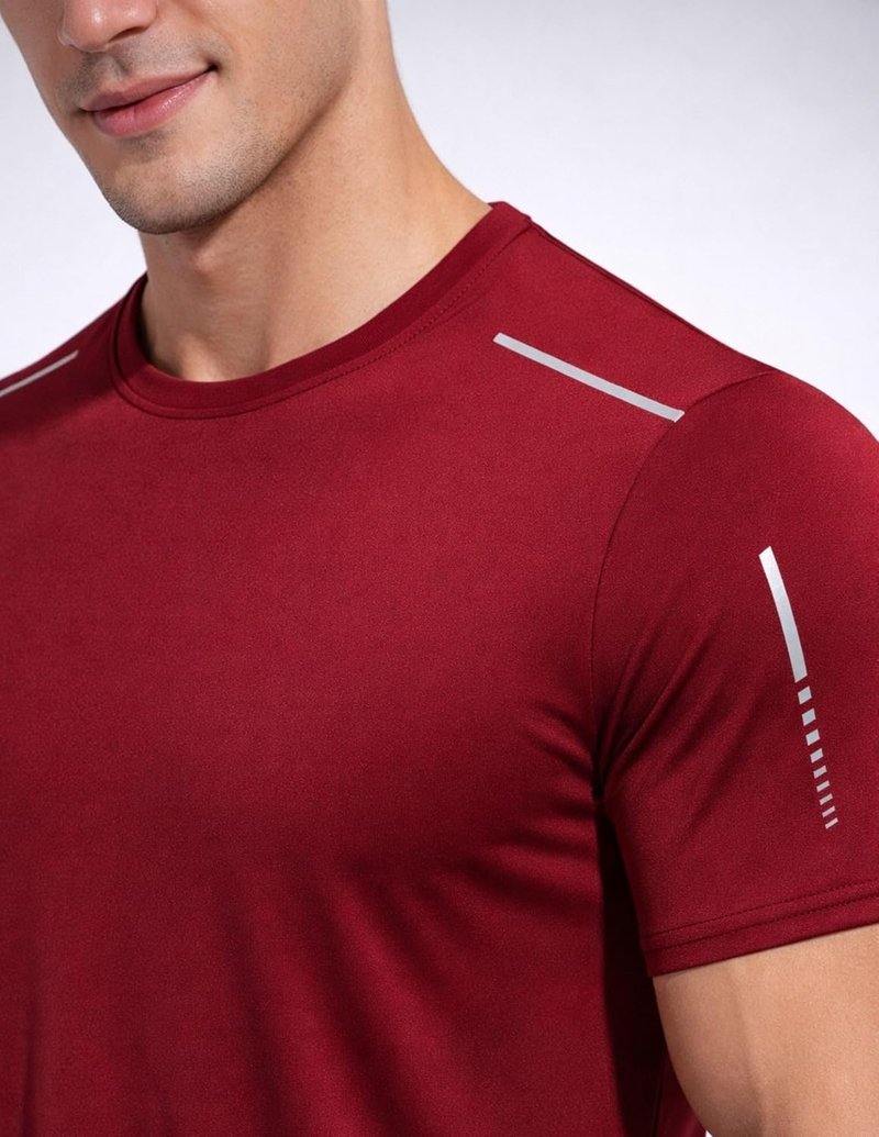Men's Active Quick Dry Crew Neck T-Shirts - 5 Pack Athletic Workout Tees | Short Sleeve, Lightweight & Breathable