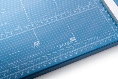Dahle 552 Professional A3 Self-Sharpening Paper Trimmer, Dual Guide Bar, Automatic Clamp, Safety Protection Cutter, Blue