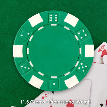 CHH Poker Casino Dice Style Chips Set (100 Piece), 11.5 gm